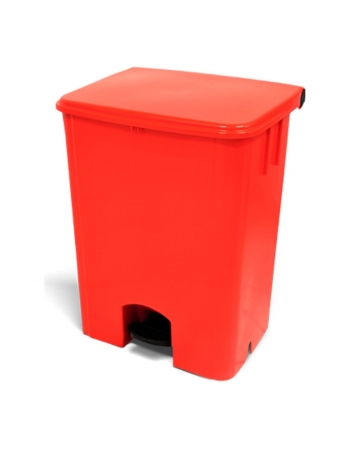 COLETOR C/PEDAL DE 80LTS VERMELHO - BRALIMPIA (LIXEIRA)