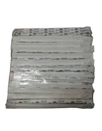 Canudo de Papel para Milkshake Liso Branco 10mm