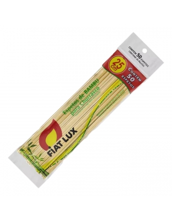 PALITO P/ CHURRASCO BAMBÚ 25CM C/50 - FIAT LUX