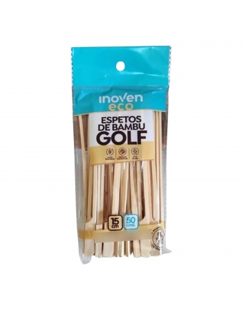 ESPETO COM ENFEITE P/HAMBURGUER 15CM C/50 - INOVEN (GOLF)