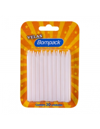 Vela Palito Branca - BOMPACK