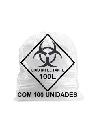SACO DE LIXO 100LTS INFECTANTE C/100