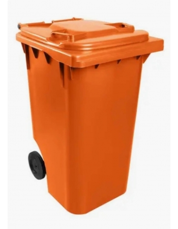 LIXEIRA 240LTS LARANJA (GARI) C/RODA