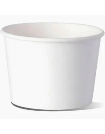 ECO - POTE DE PAPEL BRANCO 300ML (SEM TAMPA) C/180