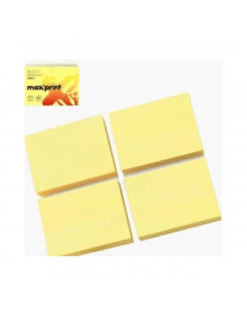 BLOCO ADESIVO 38X50 AMARELO C/4 - MAXPRINT