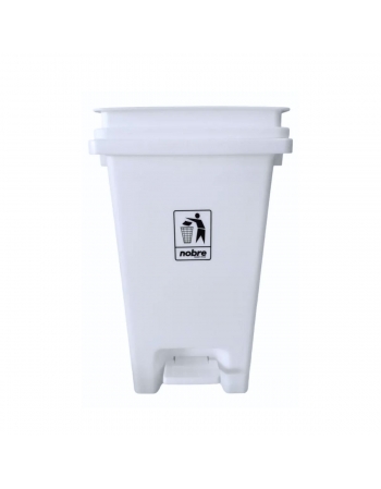 LIXEIRA 15LTS BRANCA C/ PEDAL (NOBRE)