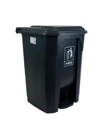 LIXEIRA 50LTS PRETA C/ PEDAL (NOBRE)