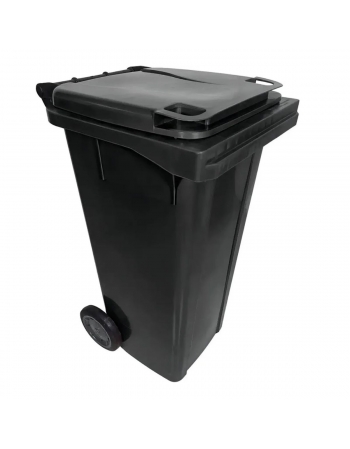 LIXEIRA 120LTS PRETA C/RODAS S/ PEDAL