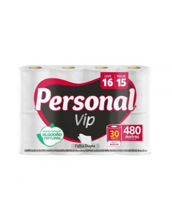 PAPEL HIG. PERSONAL VIP F.DUPLA NEUTRO C/16 ROLOS (PVC15) C/30MTS