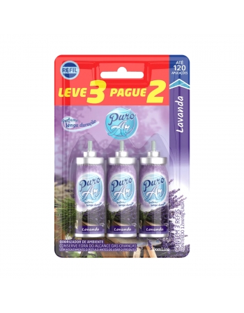 ODORIZADOR DE AMBIENTE MINI REFIL 12ML C/3 - LAVANDA