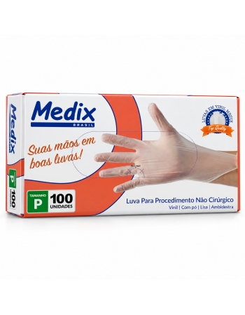 LUVA SILICONE (VINIL) C/TALCO P - MEDIX