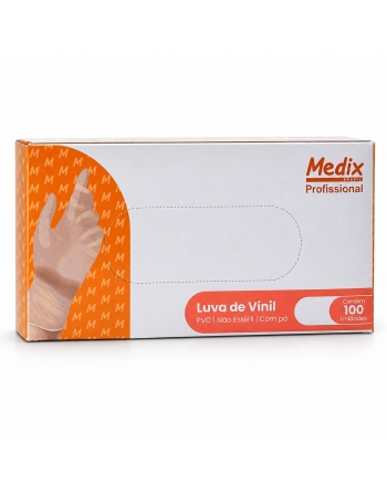 LUVA SILICONE (VINIL) C/TALCO G - MEDIX