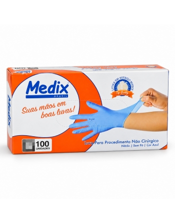 LUVA NITRILICA AZUL G - MEDIX