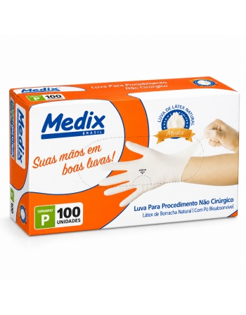 LUVA LATEX C/TALCO P - MEDIX