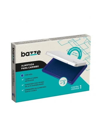 ALMOFADA PARA CARIMBO N°3 AZUL - BAZZE