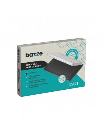 ALMOFADA PARA CARIMBO N°3 PRETO - BAZZE
