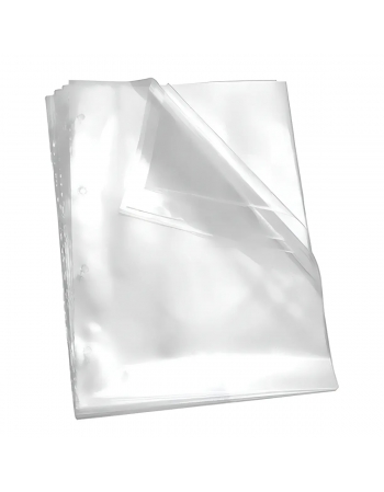 ENVELOPE PLAST 4 FUROS A4 MÉDIO 0.10MM C/50 - POLIBRAS