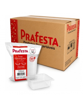POTE RETANGULAR 500ML - PRAFESTA (8311)